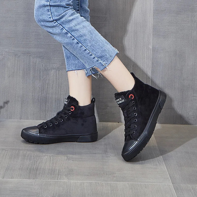 Sneakers Femme Hiver - Chaussures Casual Chaudes Confortables Outdoor