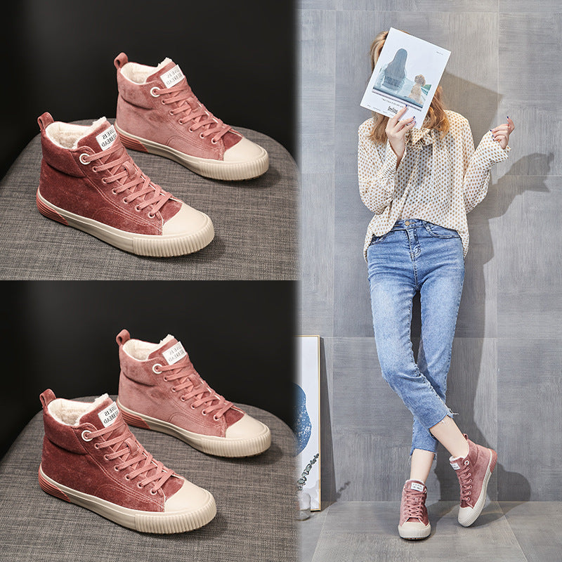 Sneakers Femme Hiver - Chaussures Casual Chaudes Confortables Outdoor