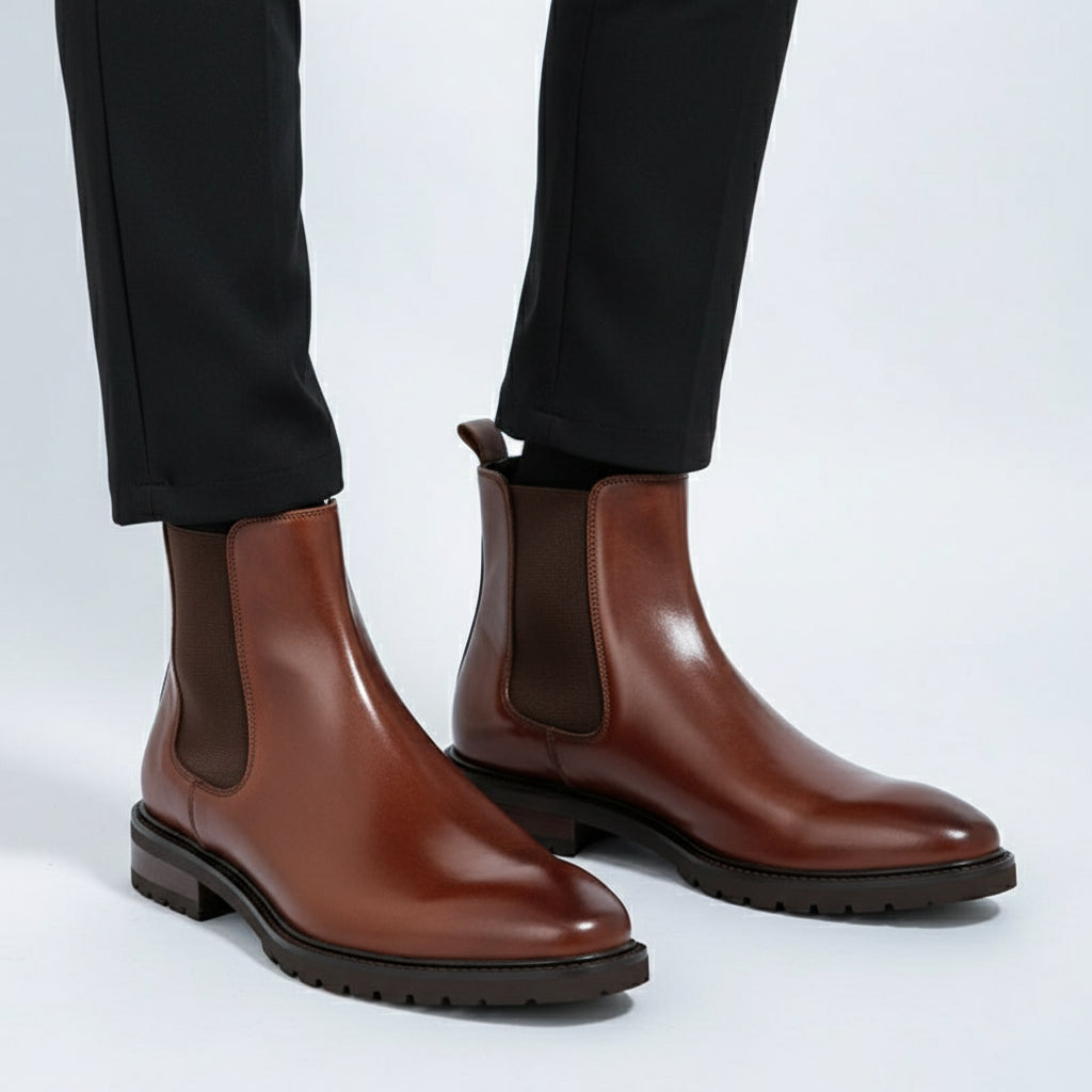 Bottines Chelsea Homme - Business Outdoor Bout Pointu Semelles Résistantes