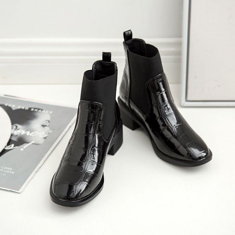 Bottines Chelsea Femme Noires - Talons Moyens Élégantes Tendance 2025