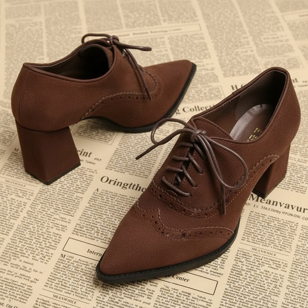 Escarpins Femme Talons Hauts - Luxe Bout Pointu Lacets 2025