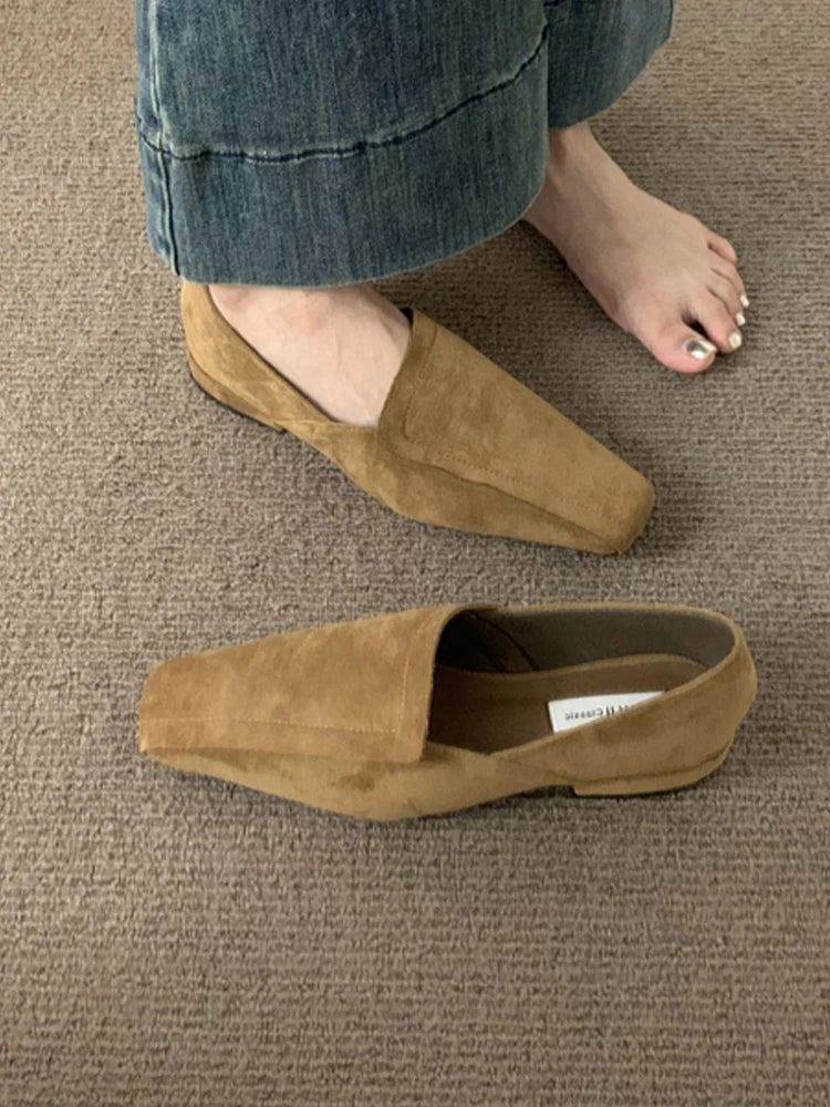 Mocassins Femme Cuir - Bout Carré Confort Marche Hiver 2025