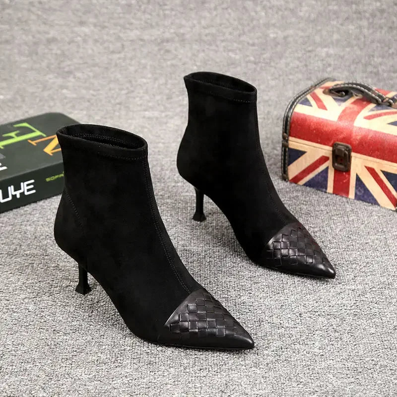 Bottines Femme Talons Aiguilles - Élastiques Printemps Été Tendance