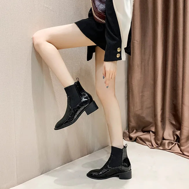 Bottines Chelsea Femme Noires - Talons Moyens Élégantes Tendance 2025