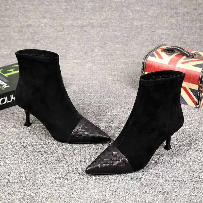 Bottines Femme Talons Aiguilles - Élastiques Printemps Été Tendance