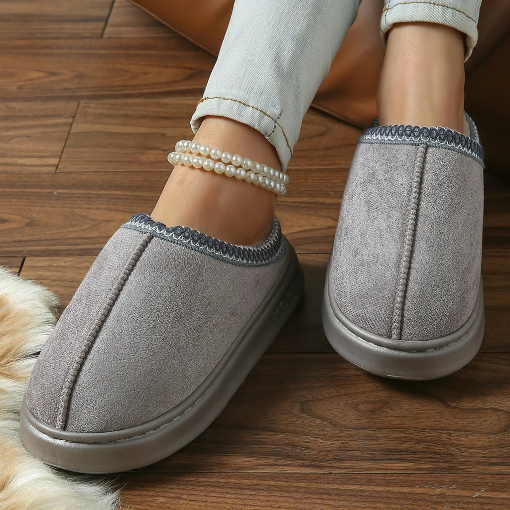 Pantoufles Hiver Femme - Intérieur Peluche Antidérapantes Chaudes