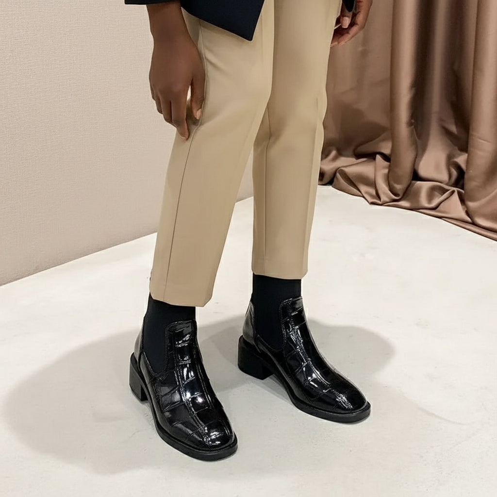 Bottines Chelsea Femme Noires - Talons Moyens Élégantes Tendance 2025