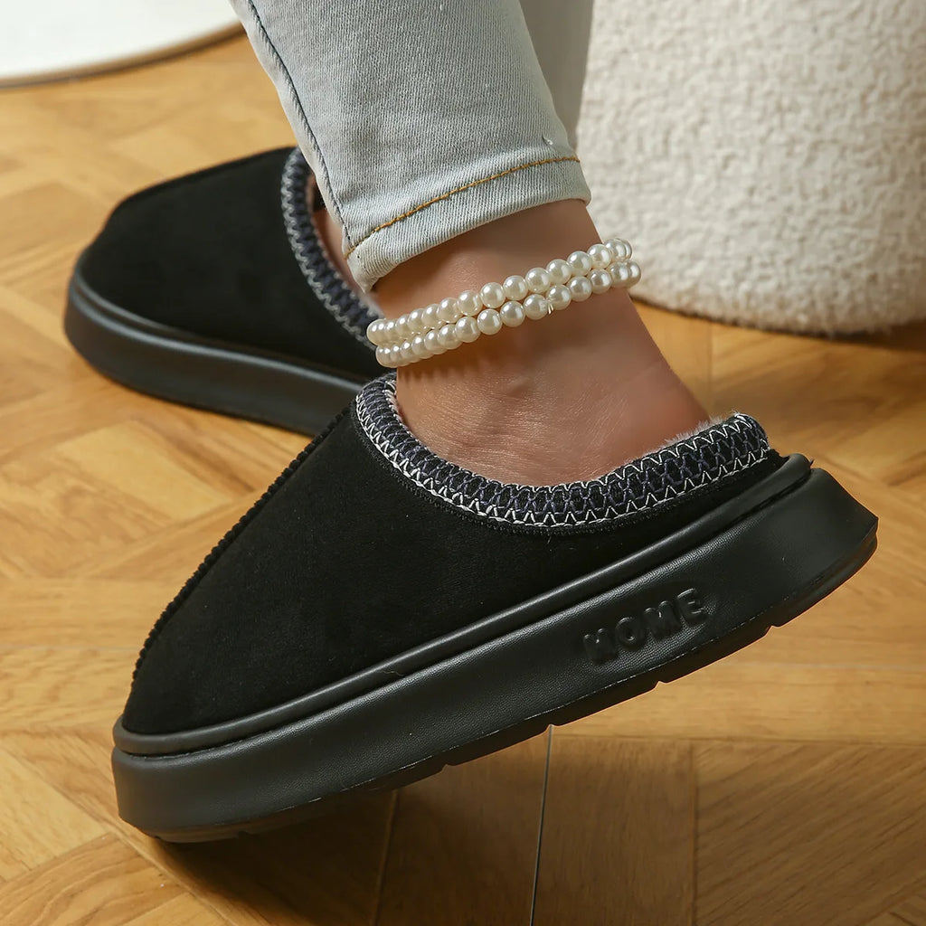 Pantoufles Hiver Femme - Intérieur Peluche Antidérapantes Chaudes