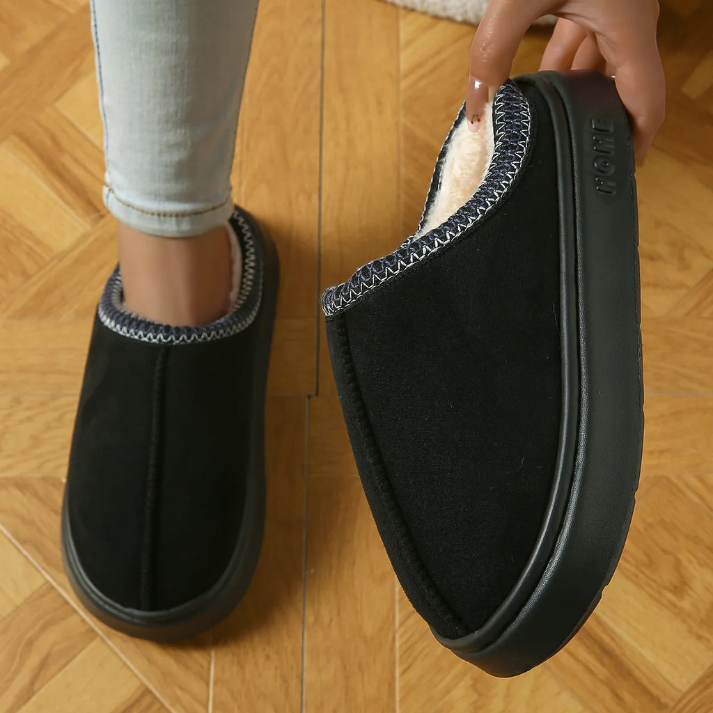 Pantoufles Hiver Femme - Intérieur Peluche Antidérapantes Chaudes