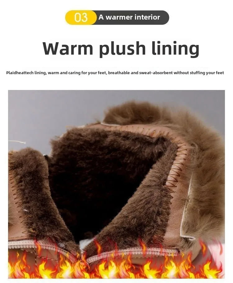 Bottines Neige Femme Hiver - Imperméables Zip Fourrées Plateforme