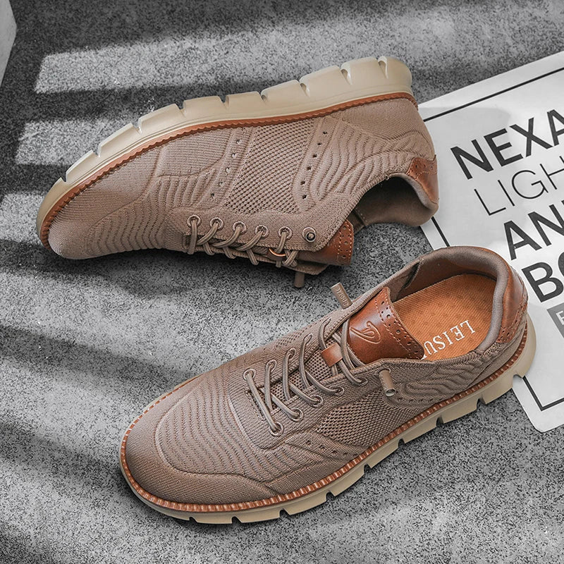 Brogues Homme Style Britannique - Mocassins Casual Respirants Été