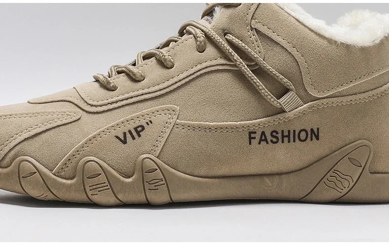 Chaussures Plates Homme Hiver - Fourrées Chaudes Sport Casual Confort