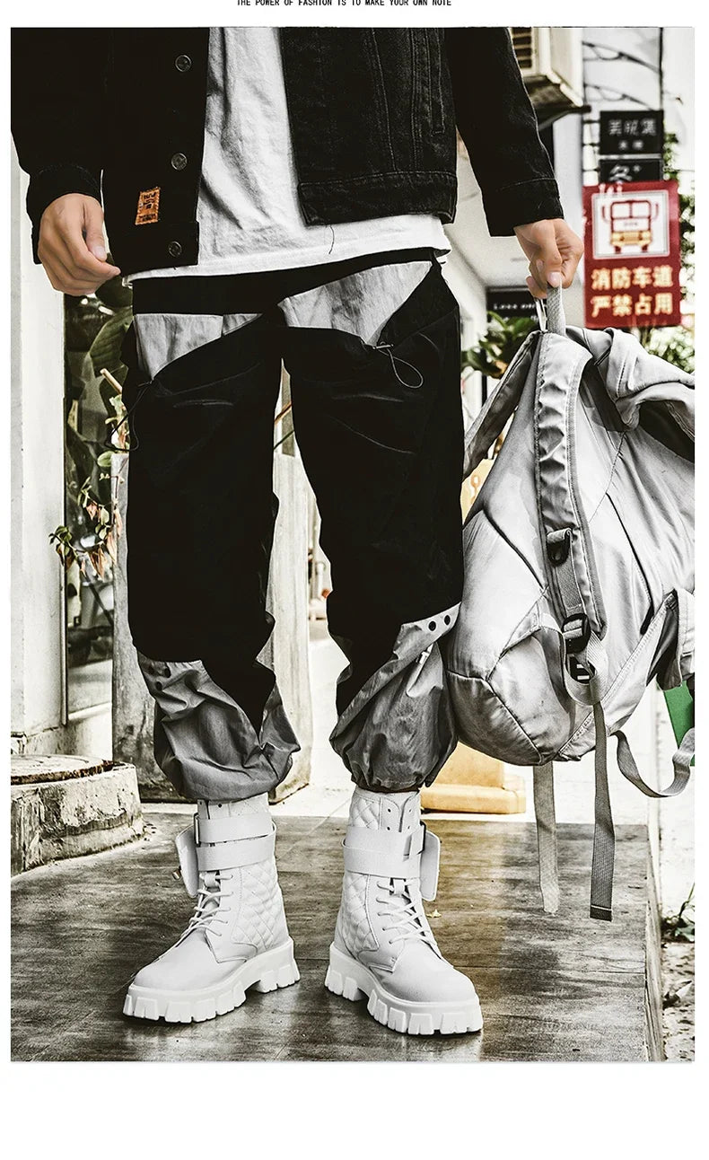 Bottines Homme Casual Hiver - Sneakers Montantes Zip Confort