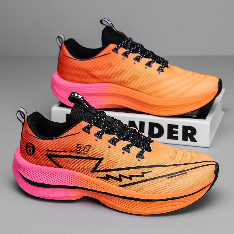 Chaussures Running Homme Marathon - Plaque Carbone Coussin Antidérapantes