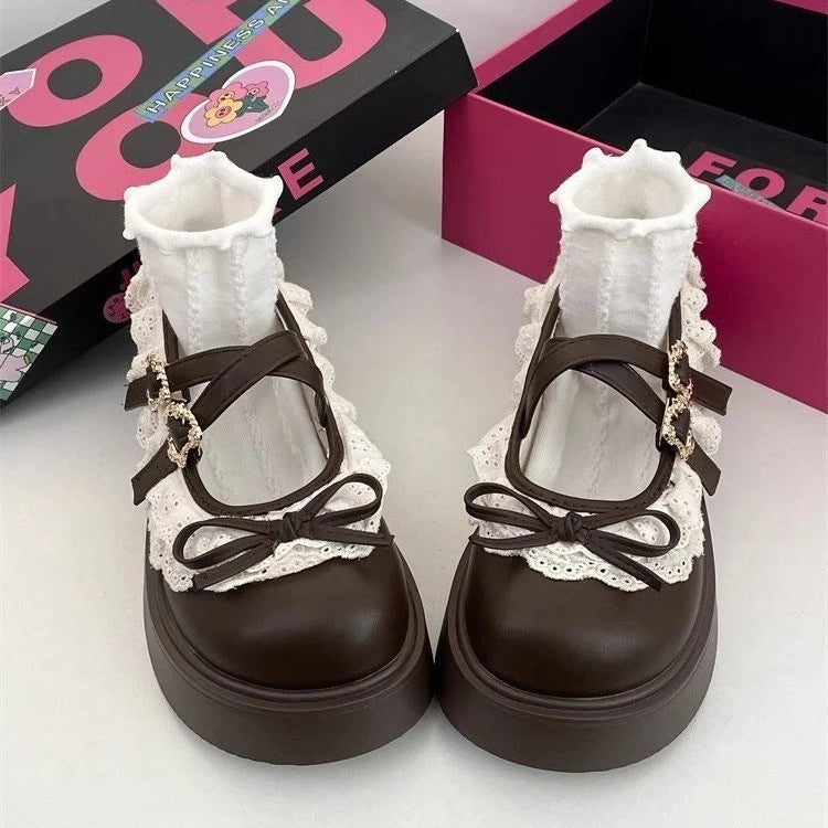 Mary Jane Femme Lolita - Escarpins Talons Compensés Élégants Cosplay