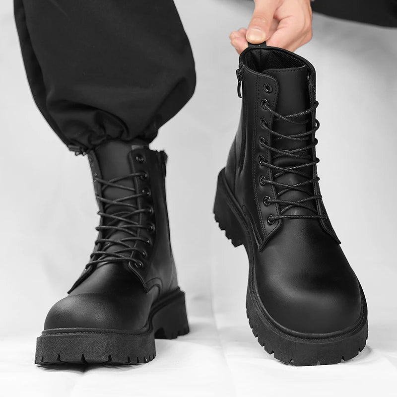 Bottines Chelsea Mixte - Plateforme Cuir Outdoor Casual Unisexe