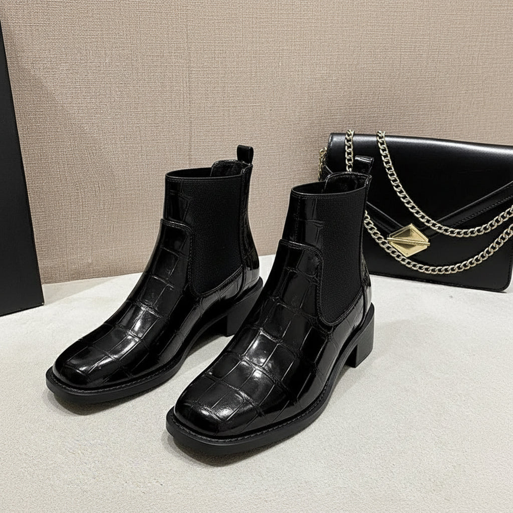 Bottines Chelsea Femme Noires - Talons Moyens Élégantes Tendance 2025