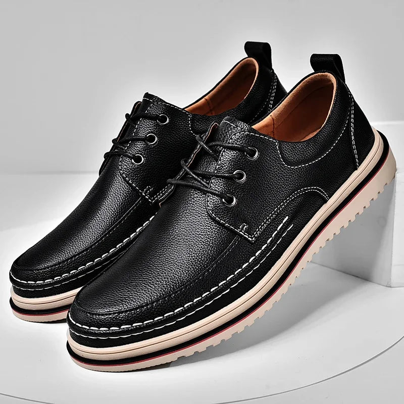 Chaussures Business Homme Cuir - Derby Formelles Casual Élégantes