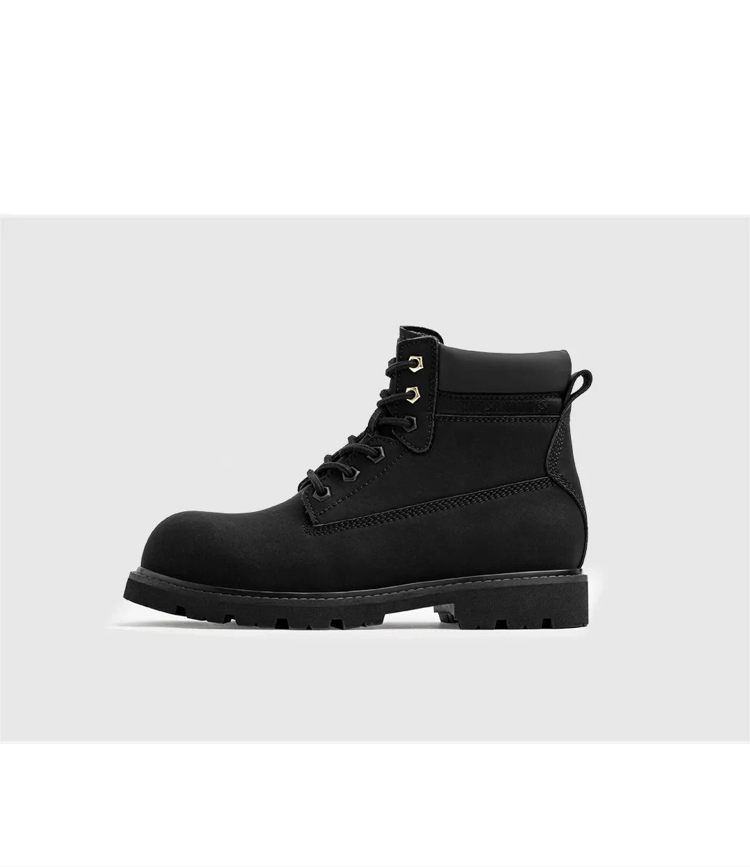 Bottes Homme Mi-Mollet Noires - Fourrées Travail Outdoor Rétro