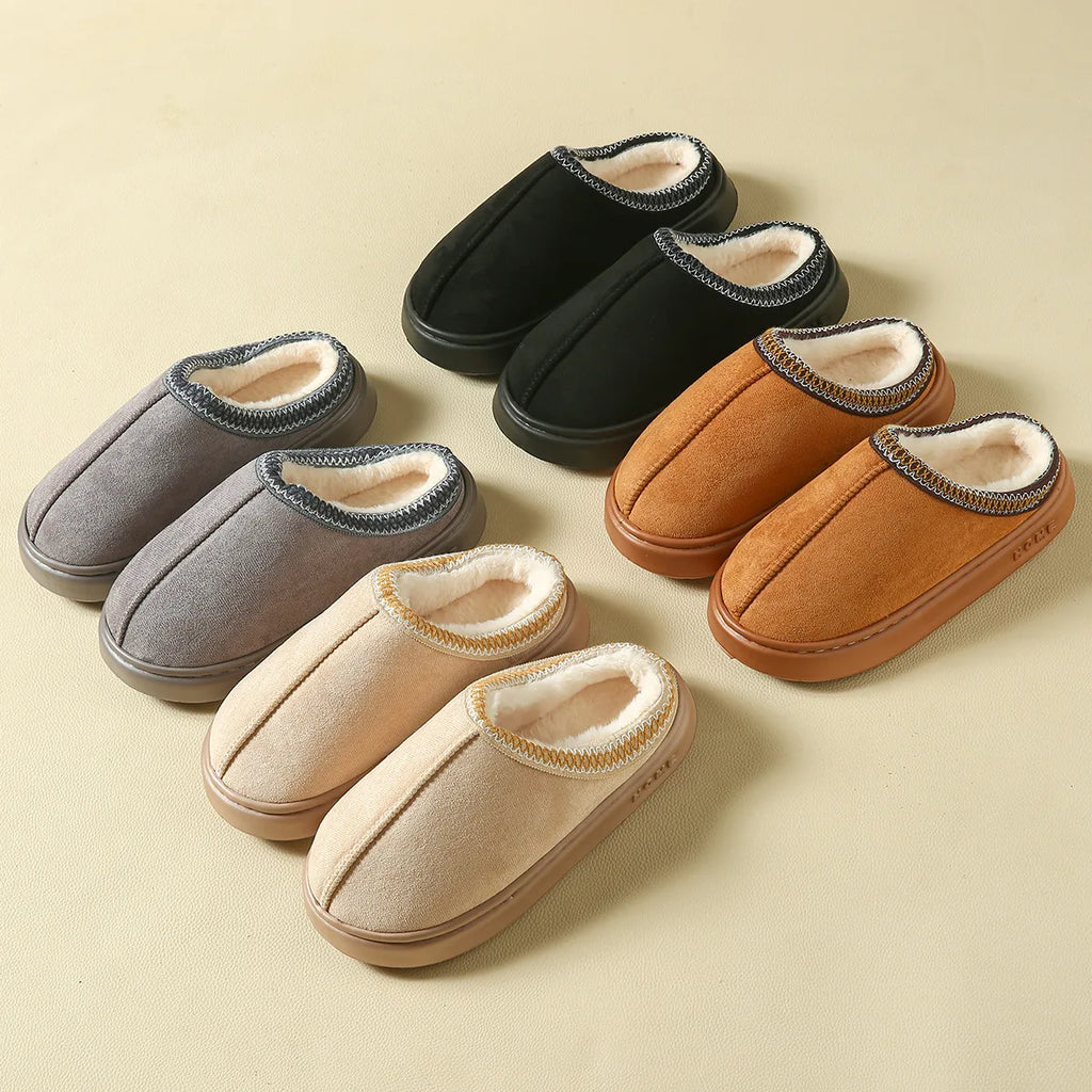 Pantoufles Hiver Femme - Intérieur Peluche Antidérapantes Chaudes