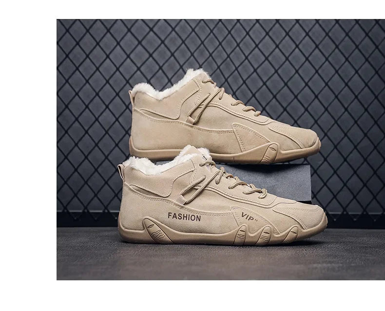 Chaussures Plates Homme Hiver - Fourrées Chaudes Sport Casual Confort