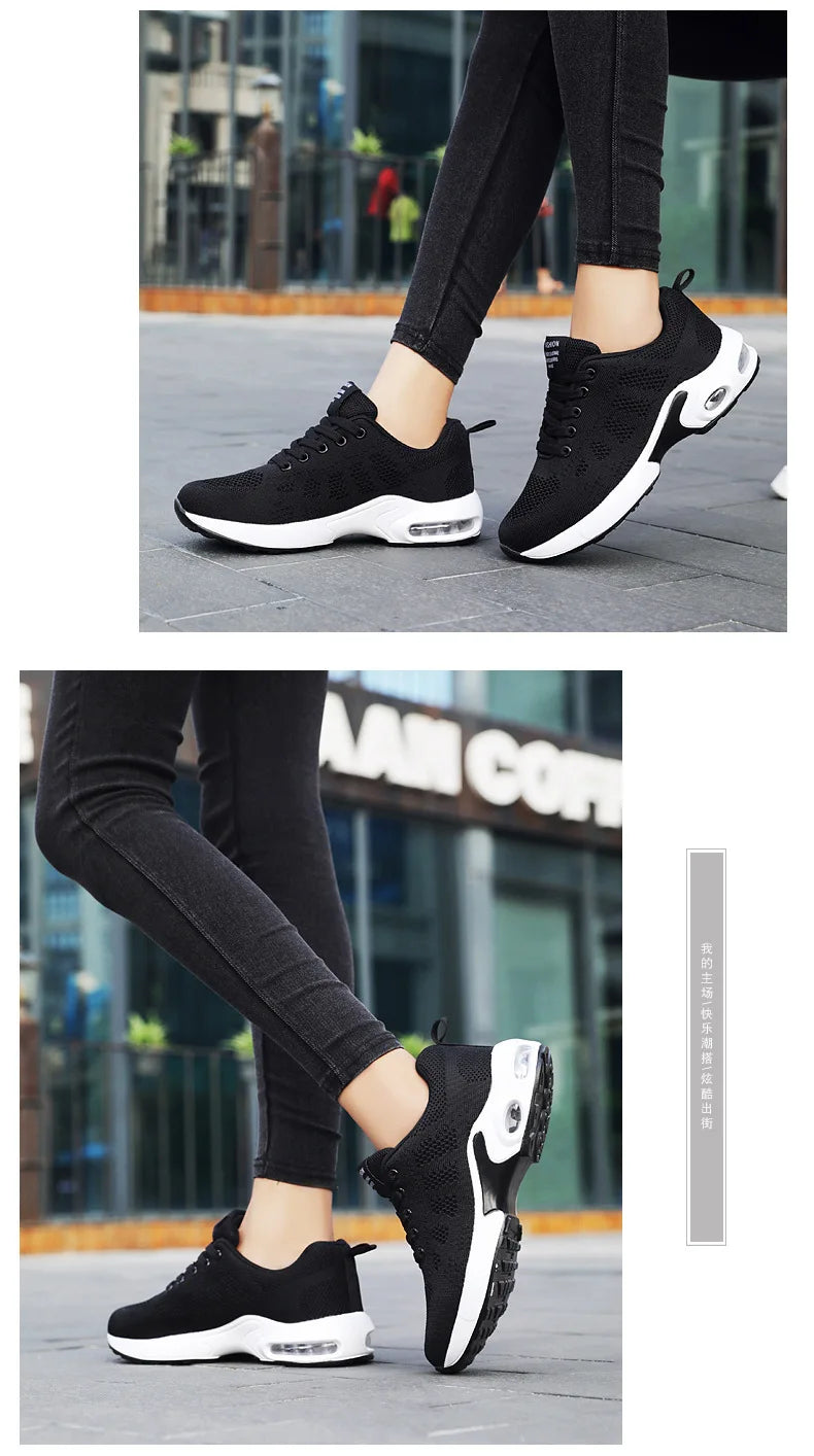 Sneakers Femme Été Coussin Air - Plateforme Mesh Respirantes Légères