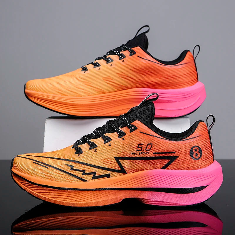 Chaussures Running Homme Marathon - Plaque Carbone Coussin Antidérapantes