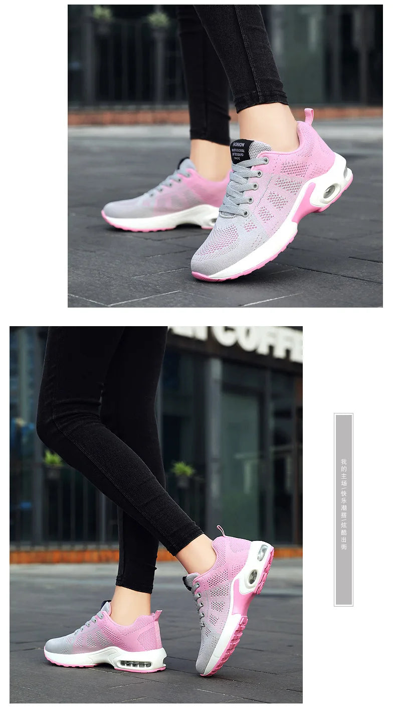 Sneakers Femme Été Coussin Air - Plateforme Mesh Respirantes Légères