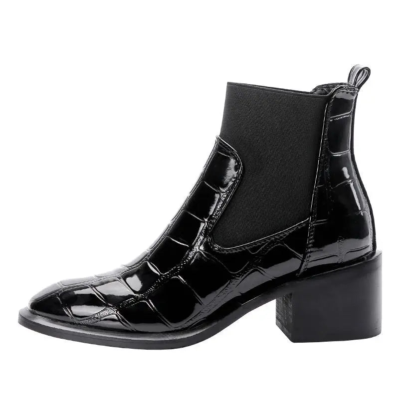 Bottines Chelsea Femme Noires - Talons Moyens Élégantes Tendance 2025
