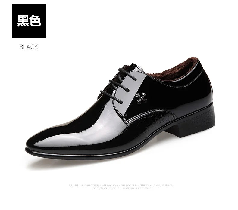 Chaussures Oxford Homme Mariage - Cuir Verni Bout Pointu Luxe