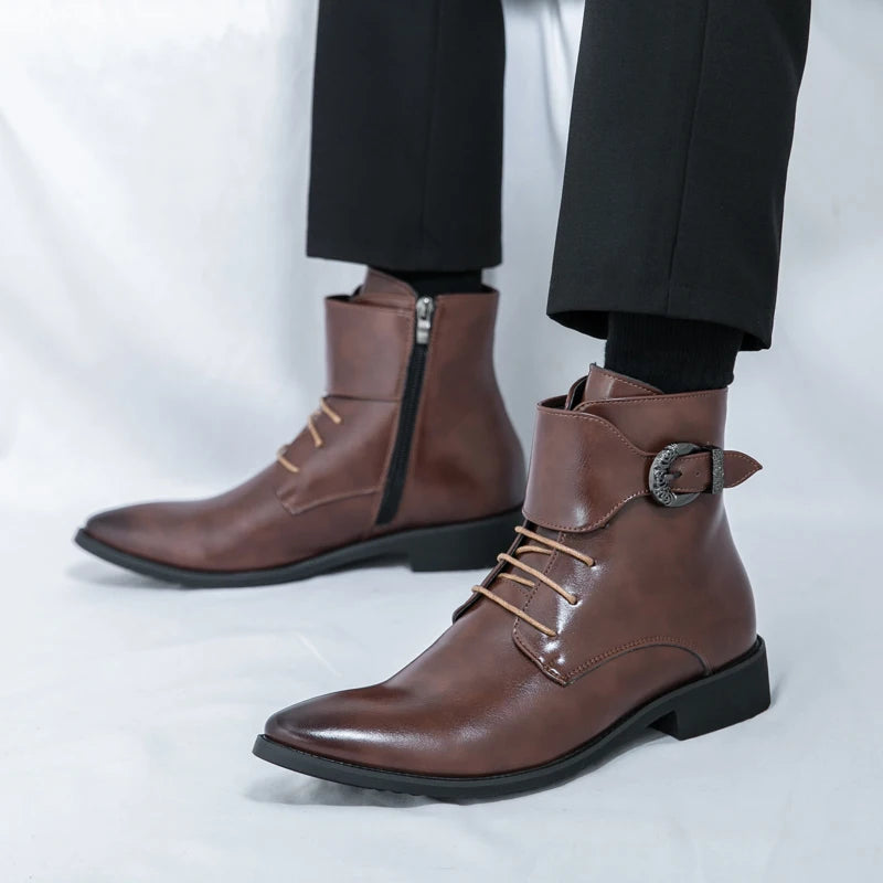 Bottines Chelsea Homme - Business Outdoor Bout Pointu Semelles Résistantes