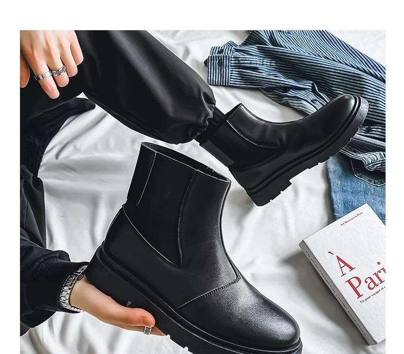 Bottines Chelsea Homme 2025 - Plateforme Outdoor Antidérapantes Printemps