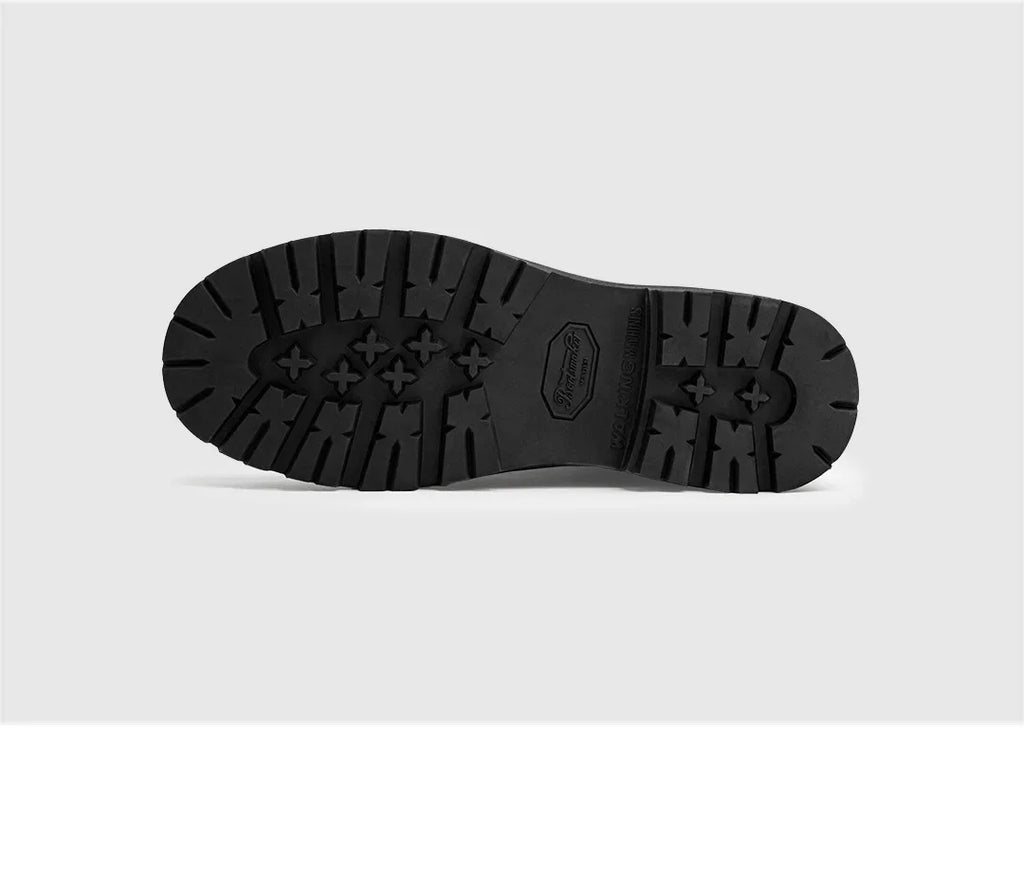 Bottes Homme Mi-Mollet Noires - Fourrées Travail Outdoor Rétro