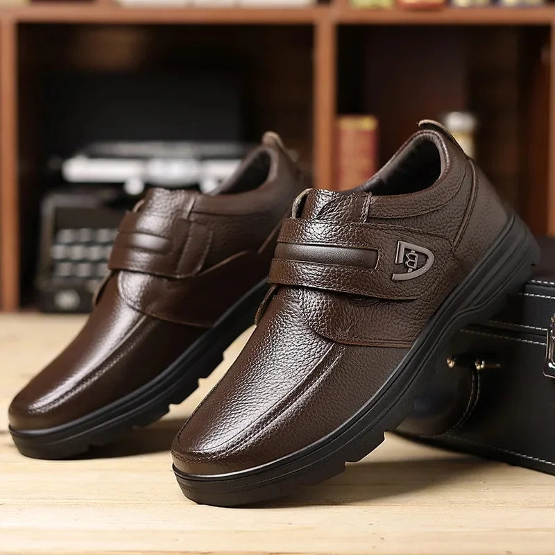 Chaussures Homme Cuir Casual - Bout Rond Semelle Souple Grandes Tailles