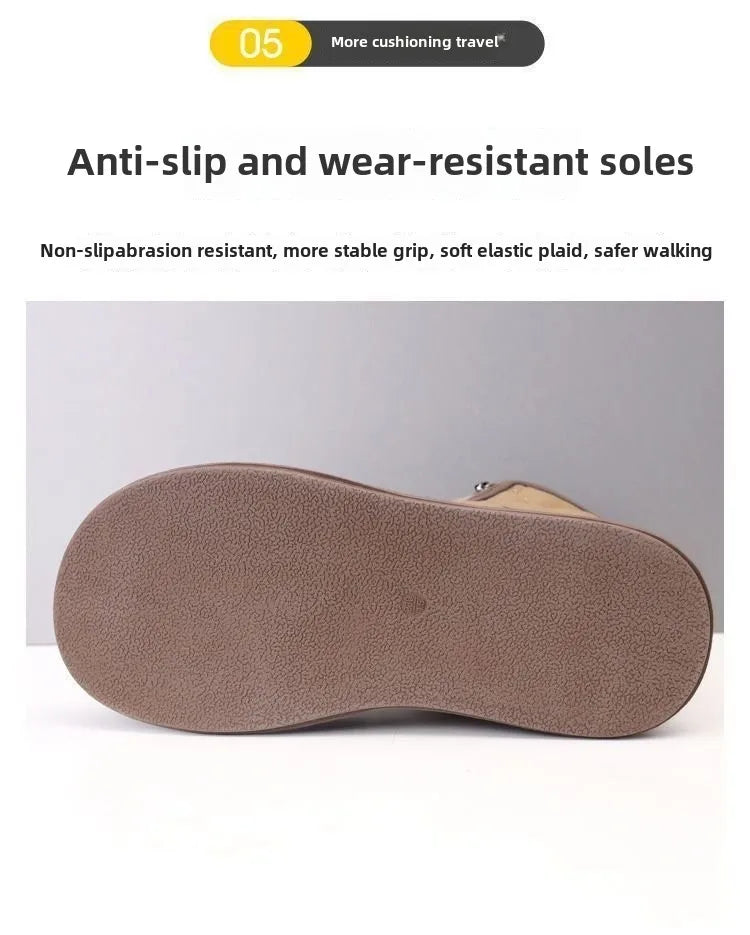 Bottines Neige Femme Hiver - Imperméables Zip Fourrées Plateforme