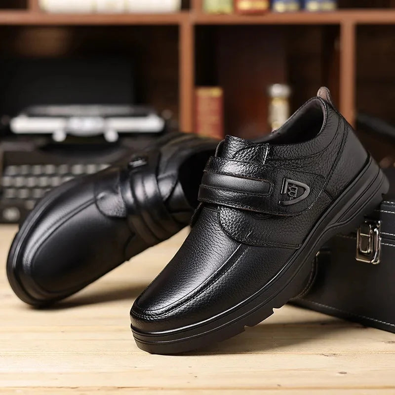 Chaussures Homme Cuir Casual - Bout Rond Semelle Souple Grandes Tailles