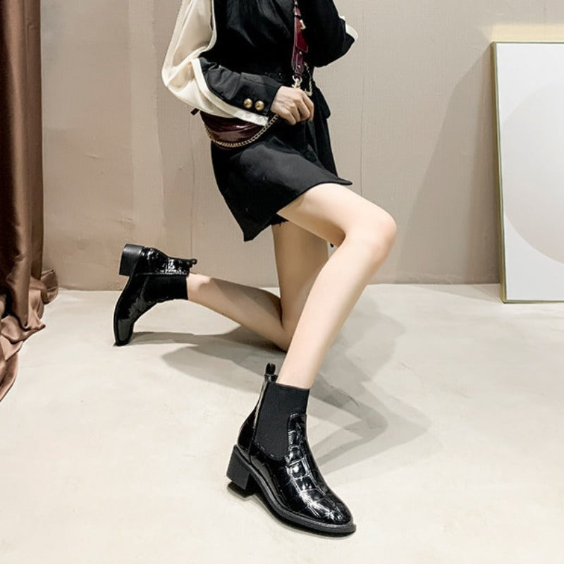 Bottines Chelsea Femme Noires - Talons Moyens Élégantes Tendance 2025