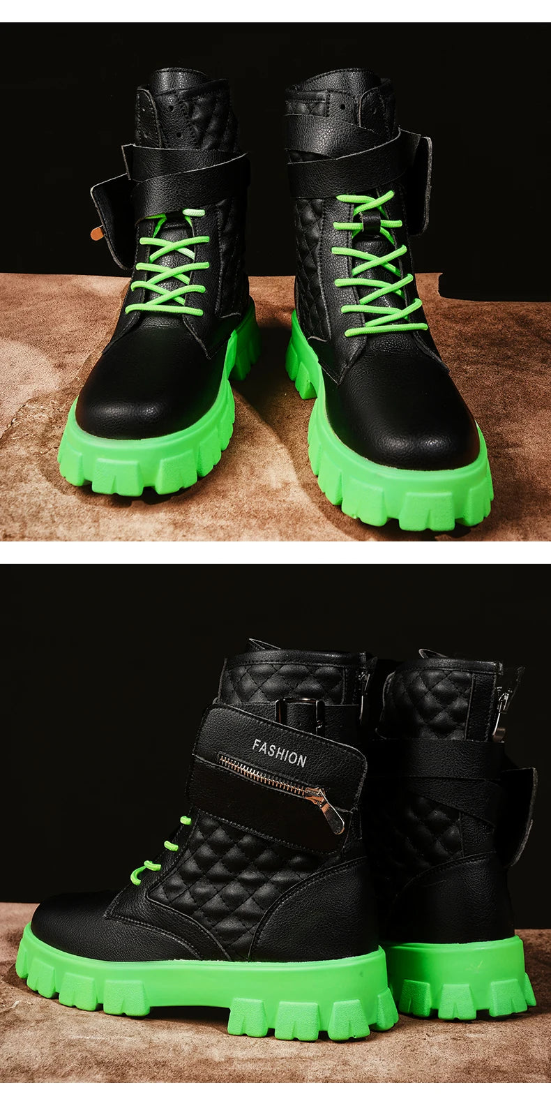 Bottines Homme Casual Hiver - Sneakers Montantes Zip Confort