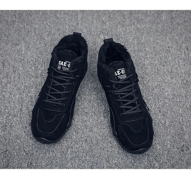 Chaussures Plates Homme Hiver - Fourrées Chaudes Sport Casual Confort