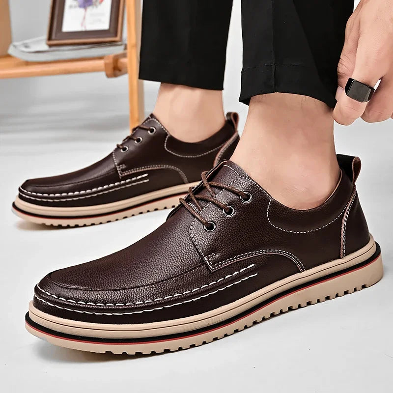 Chaussures Business Homme Cuir - Derby Formelles Casual Élégantes