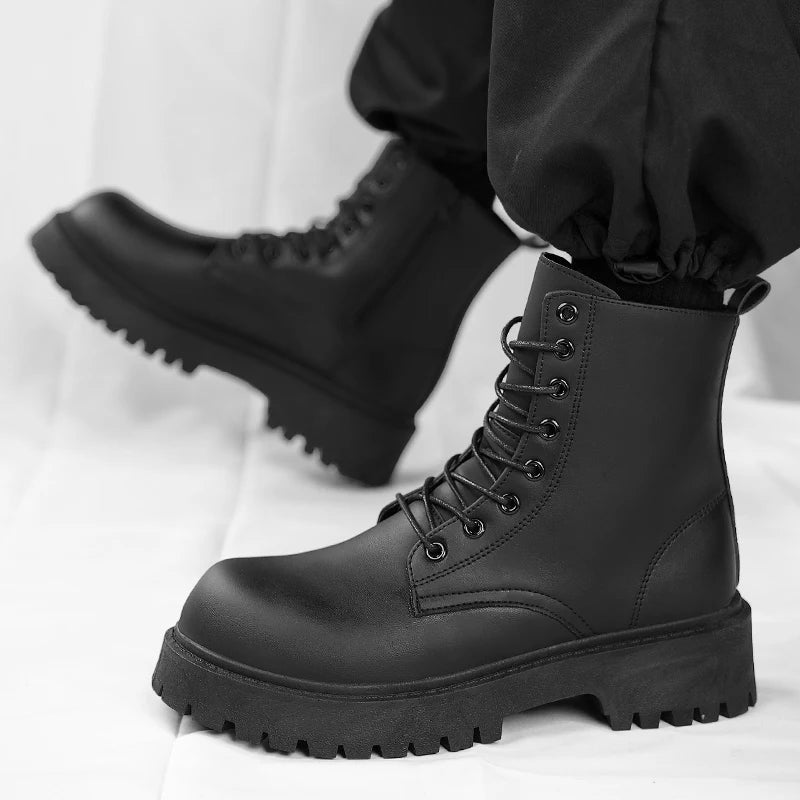 Bottines Chelsea Mixte - Plateforme Cuir Outdoor Casual Unisexe