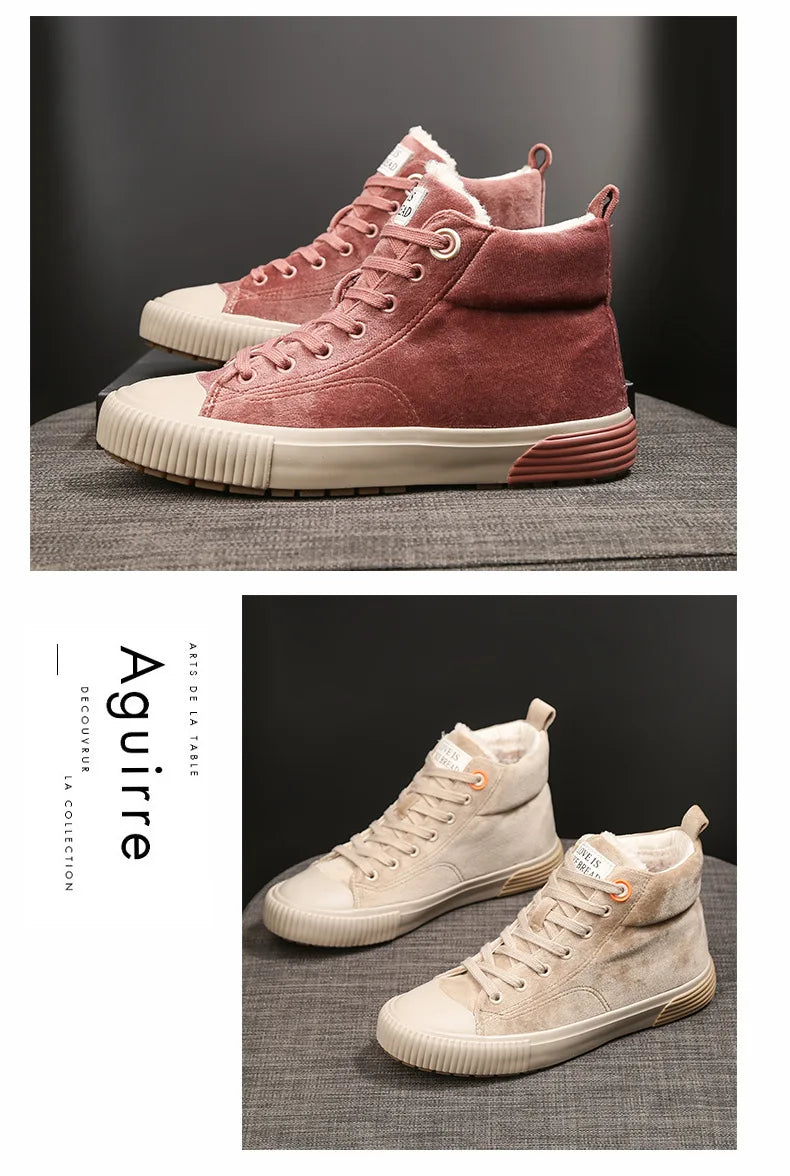Sneakers Femme Hiver - Chaussures Casual Chaudes Confortables Outdoor