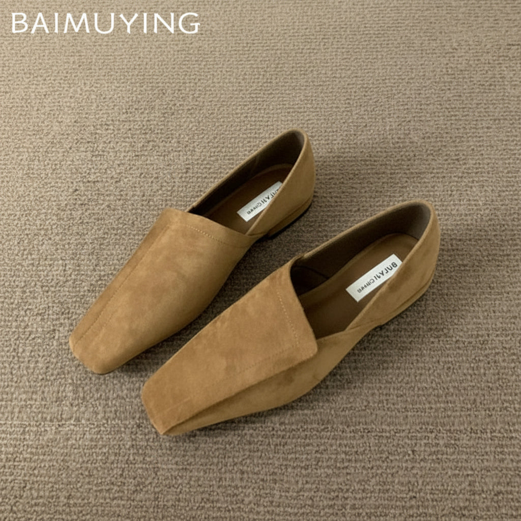 Mocassins Femme Cuir - Bout Carré Confort Marche Hiver 2025