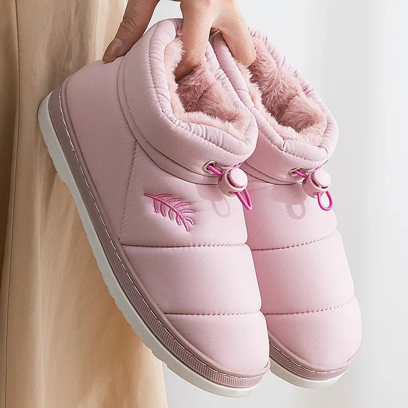 Bottes Neige Femme Hiver - Imperméables Fourrées Chaudes Confort