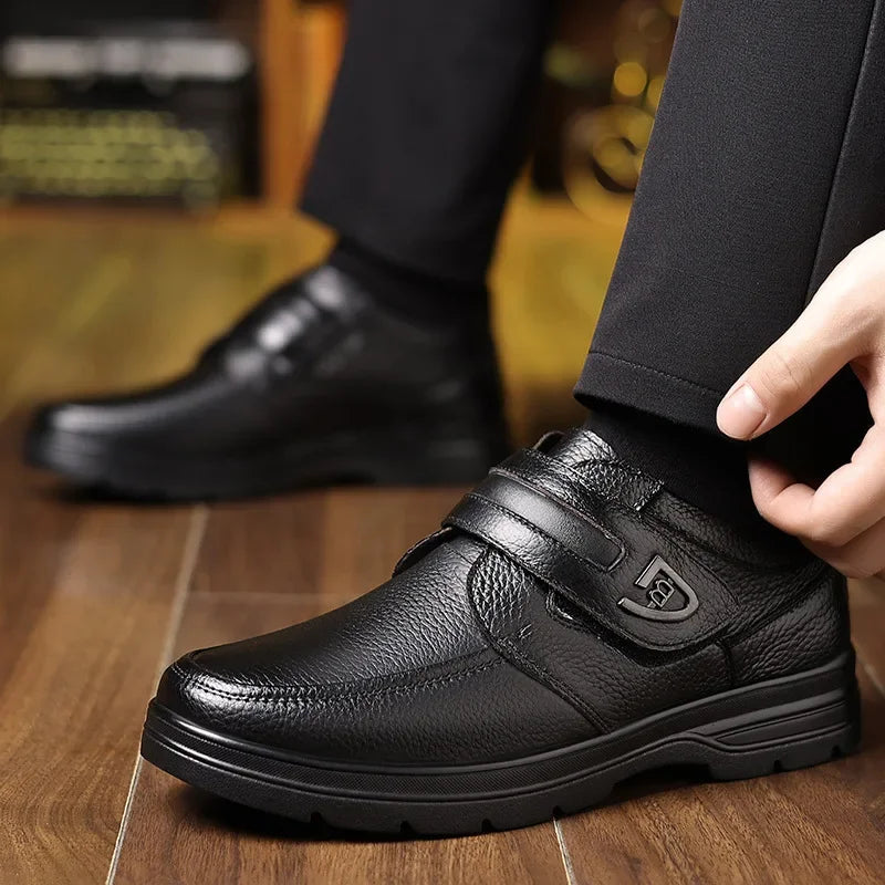 Chaussures Homme Cuir Casual - Bout Rond Semelle Souple Grandes Tailles