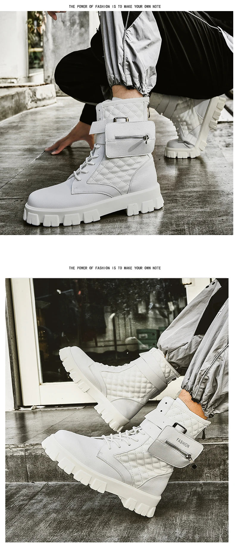 Bottines Homme Casual Hiver - Sneakers Montantes Zip Confort