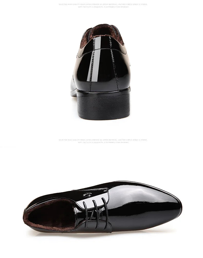 Chaussures Oxford Homme Mariage - Cuir Verni Bout Pointu Luxe