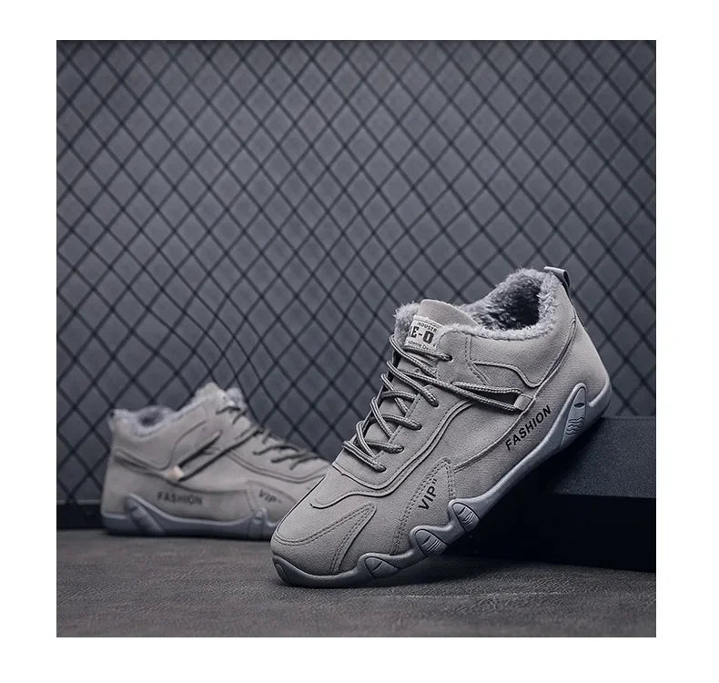 Chaussures Plates Homme Hiver - Fourrées Chaudes Sport Casual Confort