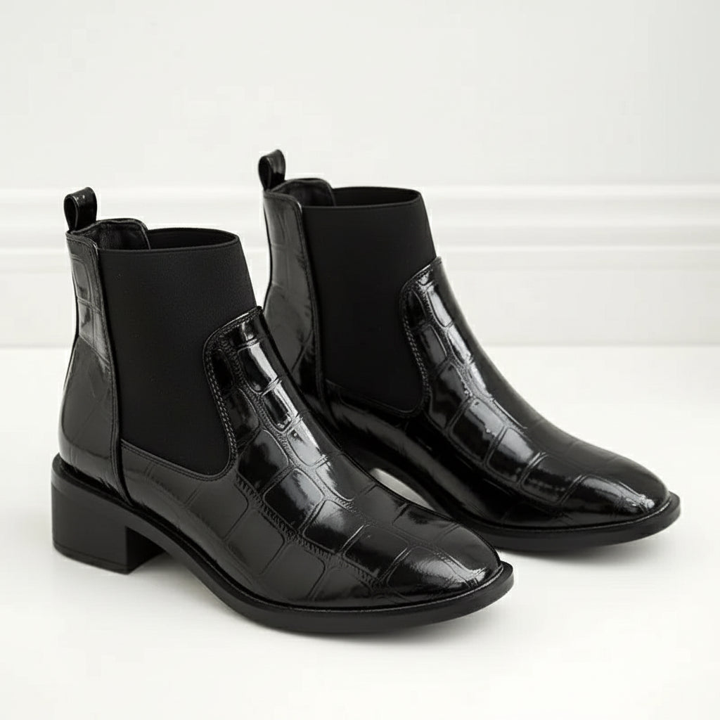 Bottines Chelsea Femme Noires - Talons Moyens Élégantes Tendance 2025