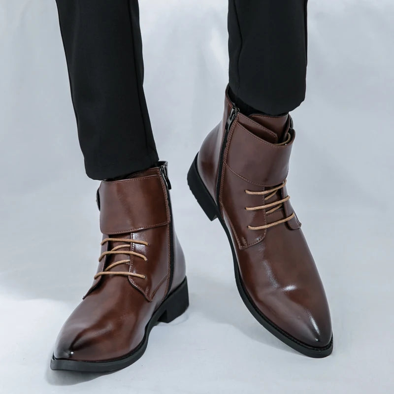 Bottines Chelsea Homme - Business Outdoor Bout Pointu Semelles Résistantes